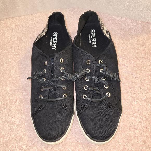 Womans Sperry black sneakers size 10 - Picture 3 of 7